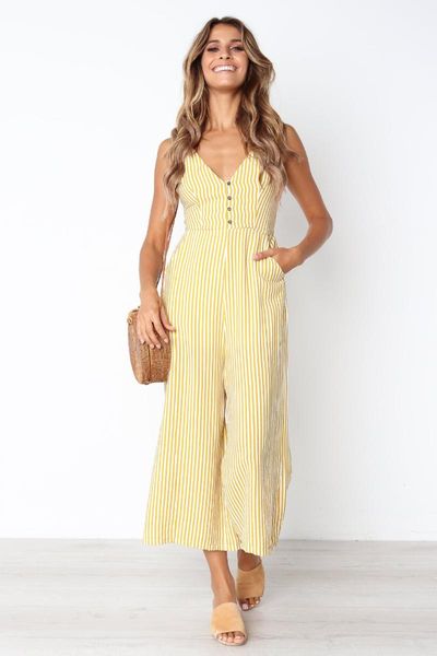 women's jumpsuits & rompers spring fashion womens jumpsuit striped v-neck button combinaison femme playsuit zipper pockets loose summer, Black;white
women's jumpsuits & rompers spring fashion womens jumpsuit striped v-neck button combinaison femme playsuit zipper pockets loose summer, Black;white