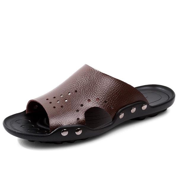 slippers summer style men casual cowhide beach fashion shoes slipper genuine leather jelly, Black
slippers summer style men casual cowhide beach fashion shoes slipper genuine leather jelly, Black