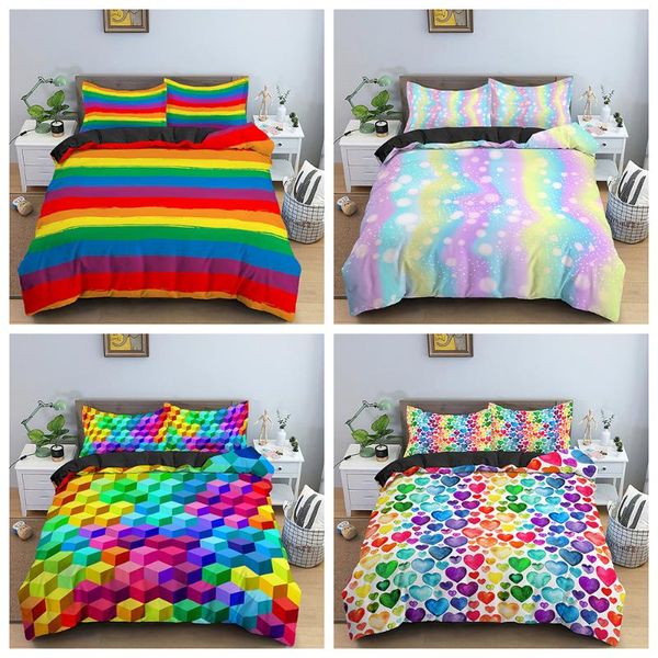 colorful geometric heart bedding set rainbow stripe comforter cover size galaxy quilt for kids boys girls teens sets
colorful geometric heart bedding set rainbow stripe comforter cover size galaxy quilt for kids boys girls teens sets