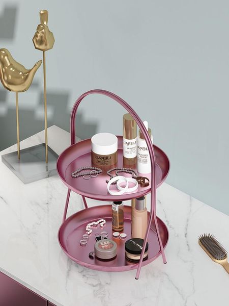 hooks & rails 2 layers metal cosmetics storage rack bathroom dresser makeup jewelry organizer iron shelf box
hooks & rails 2 layers metal cosmetics storage rack bathroom dresser makeup jewelry organizer iron shelf box