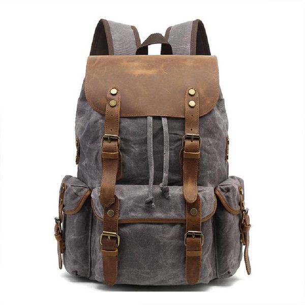 backpack m378 waterproof oil wax canvas leather men travel vintage drawstring rucksack large capacity string lapbag
backpack m378 waterproof oil wax canvas leather men travel vintage drawstring rucksack large capacity string lapbag