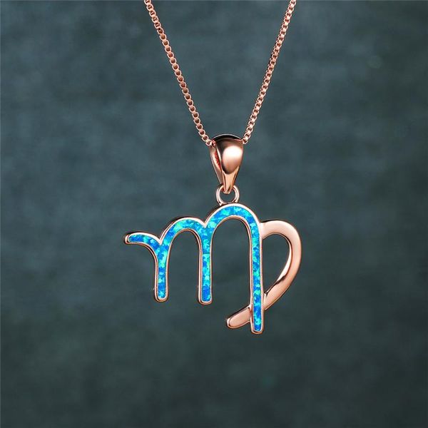 pendant necklaces blue white opal stone necklace cute female constellation virgo rose gold silver color chain for women
pendant necklaces blue white opal stone necklace cute female constellation virgo rose gold silver color chain for women