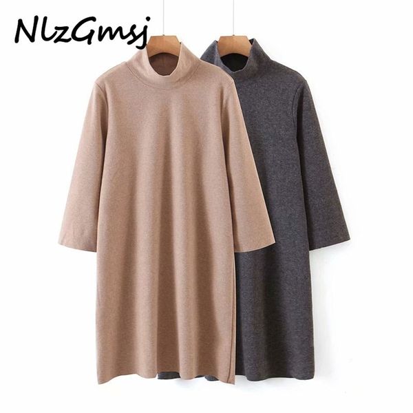 dres loose casual turtleneck autumn winter knitted mini ladies soft es vestidos mujer 210628, Black;gray
dres loose casual turtleneck autumn winter knitted mini ladies soft es vestidos mujer 210628, Black;gray