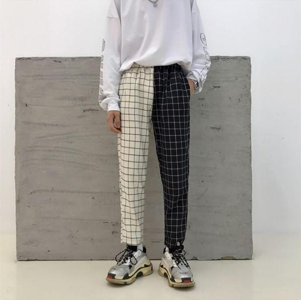 vintage plaid patchwork harajuku women pants female trousers elastic high waist korean ins causal harem, Black
vintage plaid patchwork harajuku women pants female trousers elastic high waist korean ins causal harem, Black