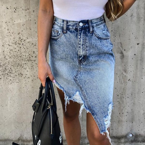 skirts women high waist ripped denim skirt autumn casual bodycon irregular midi jean female blue hole pencil fladas, Black
skirts women high waist ripped denim skirt autumn casual bodycon irregular midi jean female blue hole pencil fladas, Black