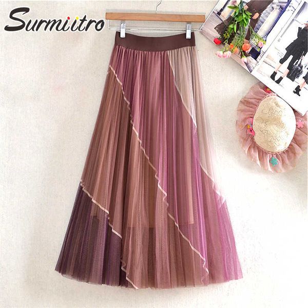 surmiitro spring summer long tulle skirt women korean style patchwork mesh sun school high waist midi pleated skirt female 210712, Black
surmiitro spring summer long tulle skirt women korean style patchwork mesh sun school high waist midi pleated skirt female 210712, Black
