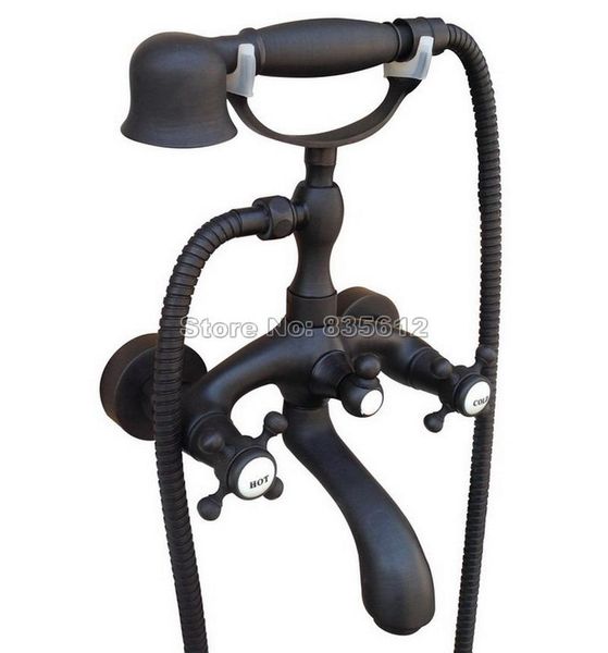 black oil rubbed bronze bathroom dual handles control wall mounted bath tub faucet mixer tap + handheld shower head wtf565 sets
black oil rubbed bronze bathroom dual handles control wall mounted bath tub faucet mixer tap + handheld shower head wtf565 sets