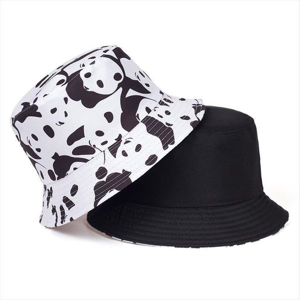 reversible black white cow panda pattern bucket hats fisherman caps for women men summer sun fishing panama gorras, Blue;gray
reversible black white cow panda pattern bucket hats fisherman caps for women men summer sun fishing panama gorras, Blue;gray
