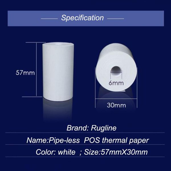 copiers 20pcs 57x30mm handheld receipt paper roll for mobile pos 58mm bluetooth thermal printer, coreless cash till
copiers 20pcs 57x30mm handheld receipt paper roll for mobile pos 58mm bluetooth thermal printer, coreless cash till