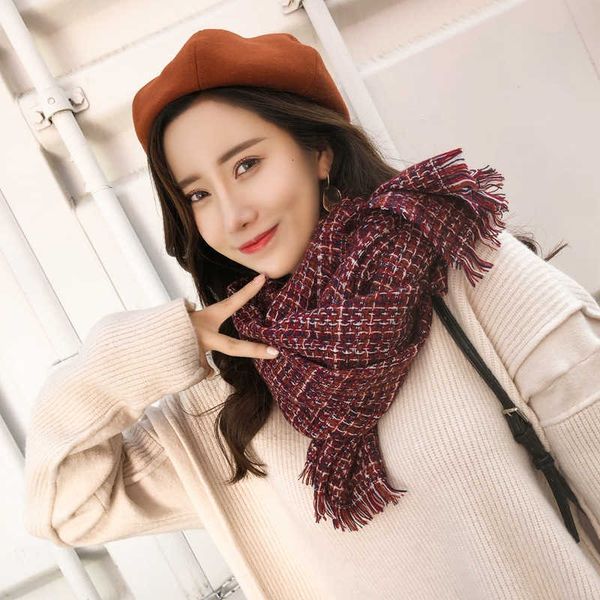imitation cashmere women's winter tassel shawl small fragrance knitted warm scarf lattice, Blue;gray
imitation cashmere women's winter tassel shawl small fragrance knitted warm scarf lattice, Blue;gray