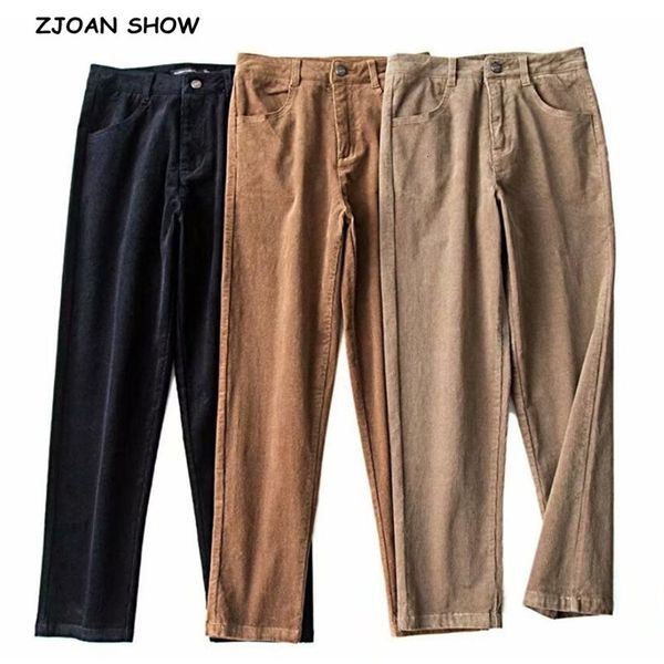 women's pants & capris 2021 spring vintage corduroy autumn woman mid waist ankle length loose harem trousers femme casual long pcp, Black;white
women's pants & capris 2021 spring vintage corduroy autumn woman mid waist ankle length loose harem trousers femme casual long pcp, Black;white