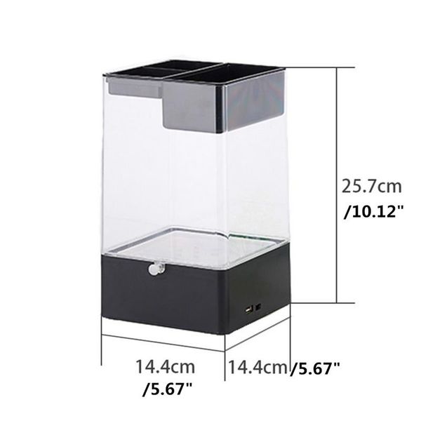 aquariums black/white fish tank with led light usb mini square aquarium ecological acrylic box office deskbowl
aquariums black/white fish tank with led light usb mini square aquarium ecological acrylic box office deskbowl