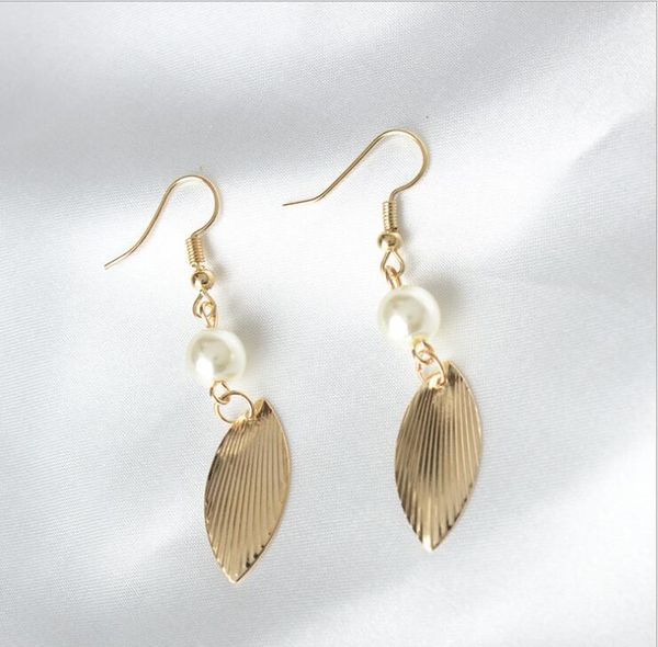 dangle & chandelier handmade jewelry simple wind retro slim golden leaves pearl earrings korean temperament female ear, Silver
dangle & chandelier handmade jewelry simple wind retro slim golden leaves pearl earrings korean temperament female ear, Silver