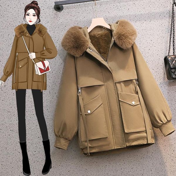women's down & parkas oversize parka coat women autumn winter warm cotton clothing female outerwear loose hooded jacket ladies parker o, Black
women's down & parkas oversize parka coat women autumn winter warm cotton clothing female outerwear loose hooded jacket ladies parker o, Black