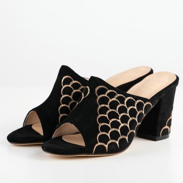 slippers agodor 2021 women open toe slides all match square high heel backless ladies shoes flock sandals size 33-43, Black
slippers agodor 2021 women open toe slides all match square high heel backless ladies shoes flock sandals size 33-43, Black