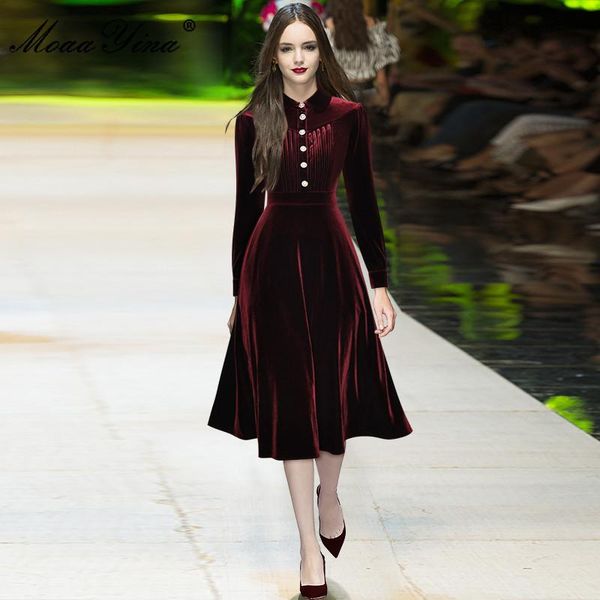 casual dresses fashion designer autumn winter red dress women's turn-down collar single-breasted long sleeve velvet, Black;gray
casual dresses fashion designer autumn winter red dress women's turn-down collar single-breasted long sleeve velvet, Black;gray