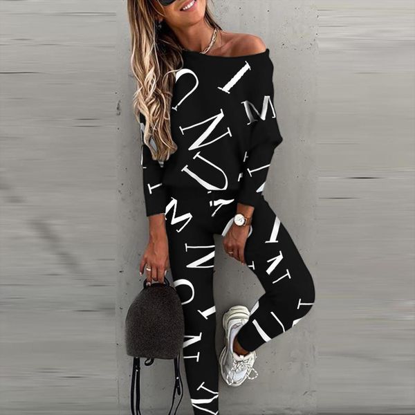 suits letter casual fashion printed womenpant bat sleeve trousers sports suit, White
suits letter casual fashion printed womenpant bat sleeve trousers sports suit, White