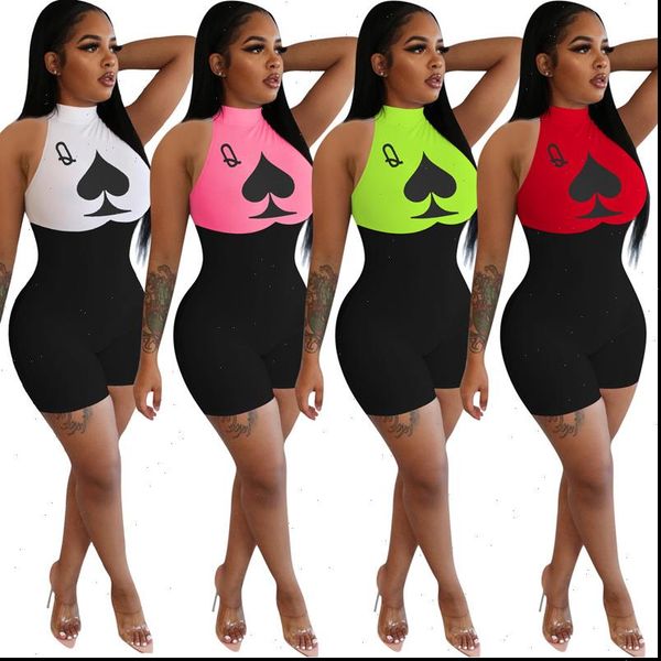 fashion high waist womens romper short summer overalls poker q printing sleeveless bodycon, Black;white
fashion high waist womens romper short summer overalls poker q printing sleeveless bodycon, Black;white