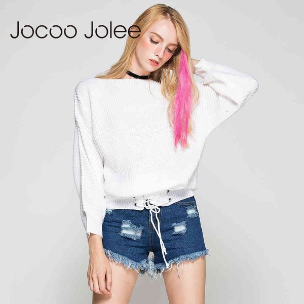 black lace up knitted pullover sweater women elastic long sleeve jumper casual autumn winter knitting pullovers 210428, White;black
black lace up knitted pullover sweater women elastic long sleeve jumper casual autumn winter knitting pullovers 210428, White;black