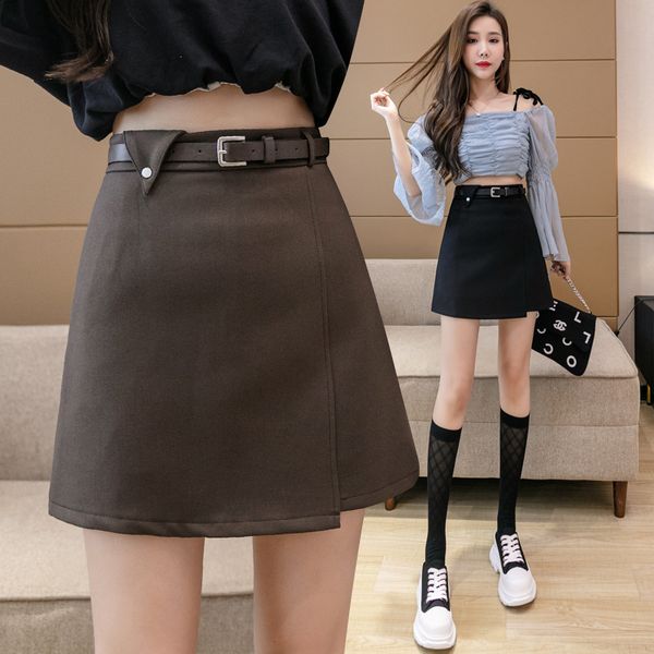 2021 autumn and winter irregular solid color a-line korean version shows thin hip wrap one-step short skirt, Black
2021 autumn and winter irregular solid color a-line korean version shows thin hip wrap one-step short skirt, Black