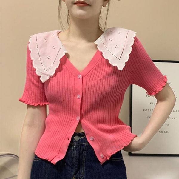 women's knits & tees 2021 summer women knitted short sleeve thin slim ruched sweaters cardigans lady single-breasted sweater crop s101, White
women's knits & tees 2021 summer women knitted short sleeve thin slim ruched sweaters cardigans lady single-breasted sweater crop s101, White