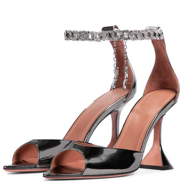 meotina women sandals shoes peep toe high heel sandals chain ankle strap shoes strange style ladies footwear summer black white 210608
meotina women sandals shoes peep toe high heel sandals chain ankle strap shoes strange style ladies footwear summer black white 210608
