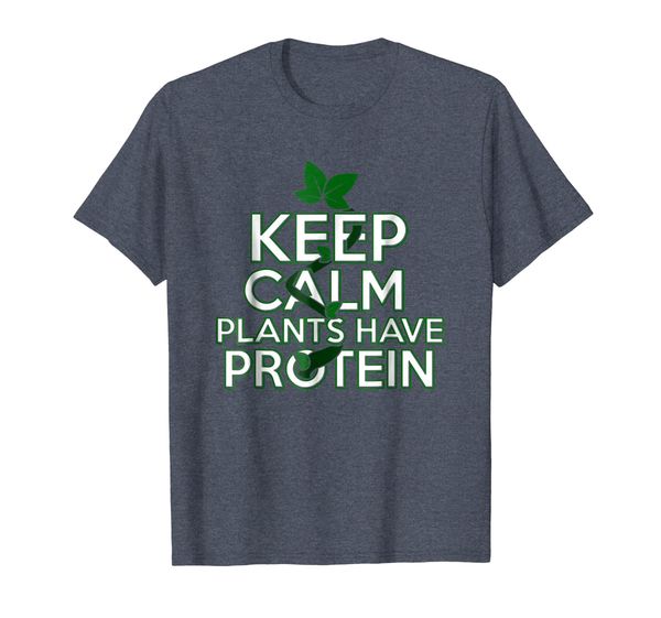 plants have protein - funny t shirts for men and women, White;black
