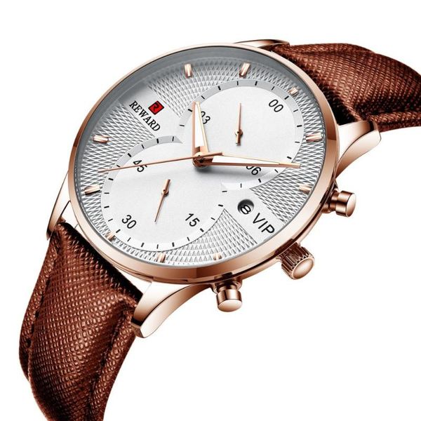 reward 2021 watch men fashion design sport quartz clock mens watches brand business luxury leather waterproof wristwatches, Slivery;brown
reward 2021 watch men fashion design sport quartz clock mens watches brand business luxury leather waterproof wristwatches, Slivery;brown