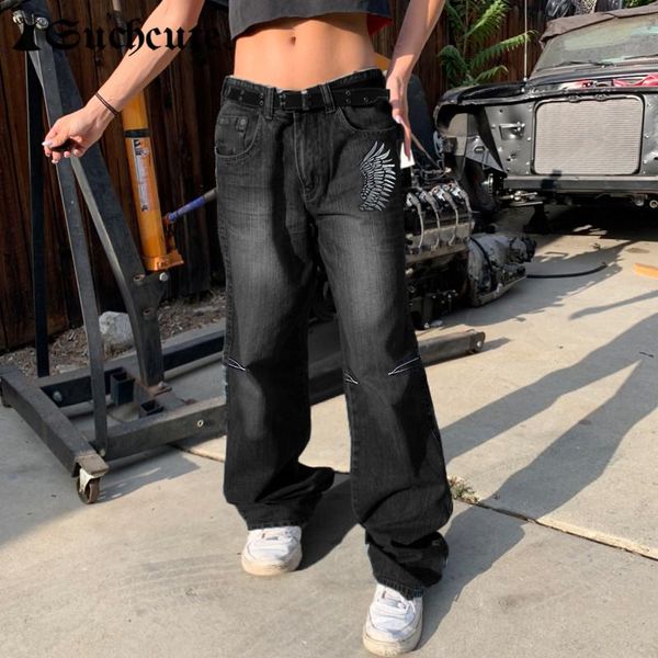 women's jeans suchcute punk women hight street vintage casual gothic print mid waist dark academia denim trousers fashion black pants, Blue
women's jeans suchcute punk women hight street vintage casual gothic print mid waist dark academia denim trousers fashion black pants, Blue