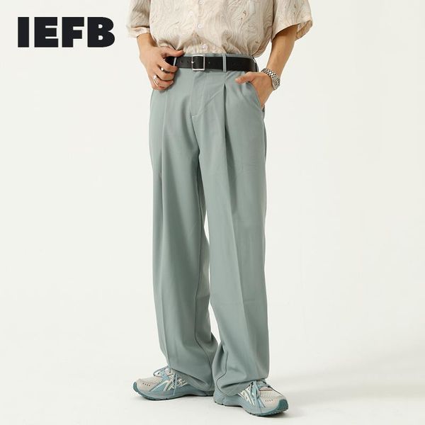 men's suits & blazers iefb summer 2021 green suit pants for men korean loose wide leg straight trousers trend solid color male clothing, White;black
men's suits & blazers iefb summer 2021 green suit pants for men korean loose wide leg straight trousers trend solid color male clothing, White;black