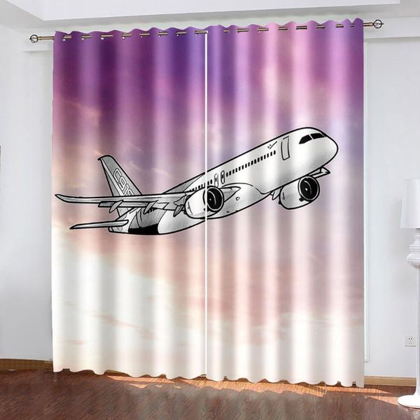 curtain & drapes 3d digital printing airplane pattern woven curtains for bedroom left and right biparting open home modern blackout
curtain & drapes 3d digital printing airplane pattern woven curtains for bedroom left and right biparting open home modern blackout