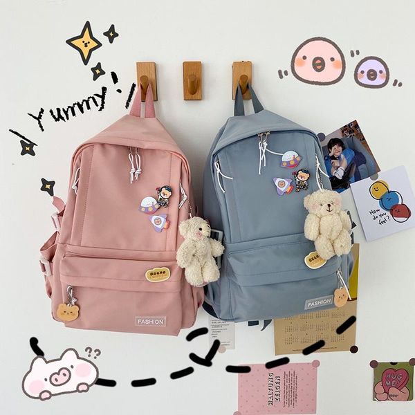 backpack college wind small fresh and lovely sweet girl student schoolbag versatile plain color simple
backpack college wind small fresh and lovely sweet girl student schoolbag versatile plain color simple