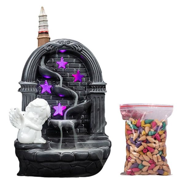 fragrance lamps angel backflow incense burner with led light ceramic waterfall holder 50cones craft home decor
fragrance lamps angel backflow incense burner with led light ceramic waterfall holder 50cones craft home decor