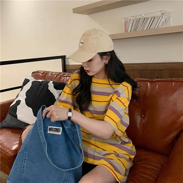 long design vintage striped o-neck women short sleeve fashion classic simple college wind female t-shirts women's t-shirt, White
long design vintage striped o-neck women short sleeve fashion classic simple college wind female t-shirts women's t-shirt, White