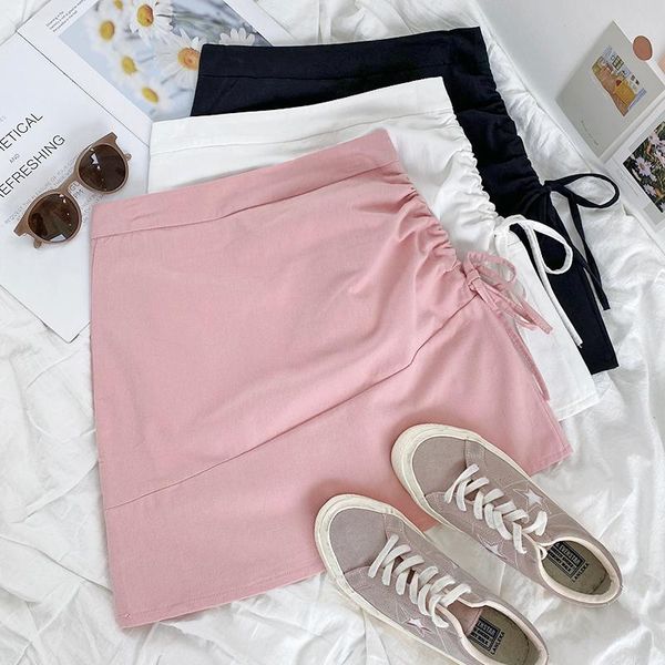 skirts side drawstring pleated strap summer high waist bag hip all-match a-line skirt, Black
skirts side drawstring pleated strap summer high waist bag hip all-match a-line skirt, Black