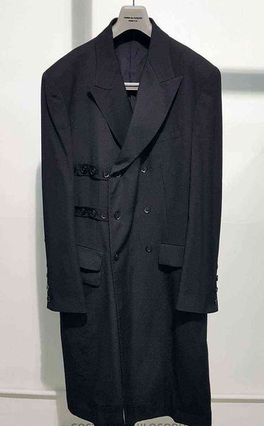 men's coat long black slim fashion stage show double breasted loose multi button large 211106, Tan;black
men's coat long black slim fashion stage show double breasted loose multi button large 211106, Tan;black