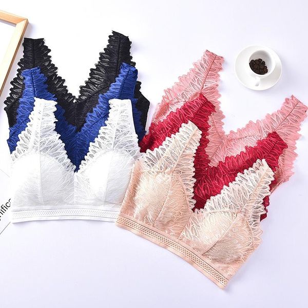bras women lace floral bralette padded push up lingerie underwear wire sleeping bra crop female brassiere, Red;black
bras women lace floral bralette padded push up lingerie underwear wire sleeping bra crop female brassiere, Red;black