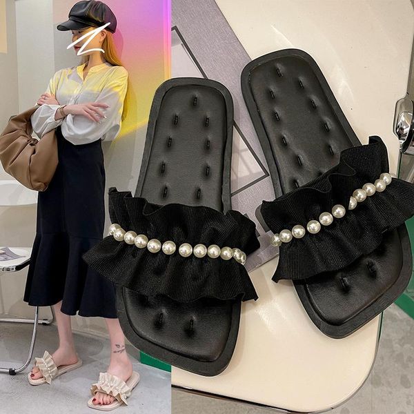 slippers pearl lace flip-flops for women in the summer of 2021 roma pads outside beach, Black
slippers pearl lace flip-flops for women in the summer of 2021 roma pads outside beach, Black