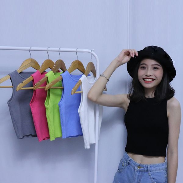 women's & tees summer women t-shirt crop vest solid harajuku korean female off shoulder knitted tank apparel, White
women's & tees summer women t-shirt crop vest solid harajuku korean female off shoulder knitted tank apparel, White