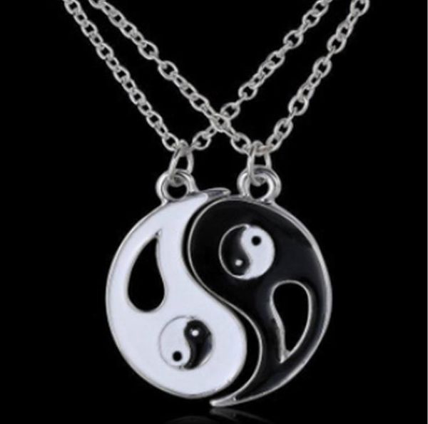 pendant necklaces matching 2 pieces of splicing tai chi couple necklace jewelry gift friend, Silver
pendant necklaces matching 2 pieces of splicing tai chi couple necklace jewelry gift friend, Silver