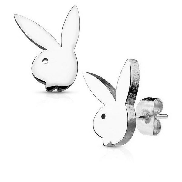 bunny stainless steel stud earrings-rabbit earrings minimalist rose gold bunny ear head stud earring, Silver
bunny stainless steel stud earrings-rabbit earrings minimalist rose gold bunny ear head stud earring, Silver