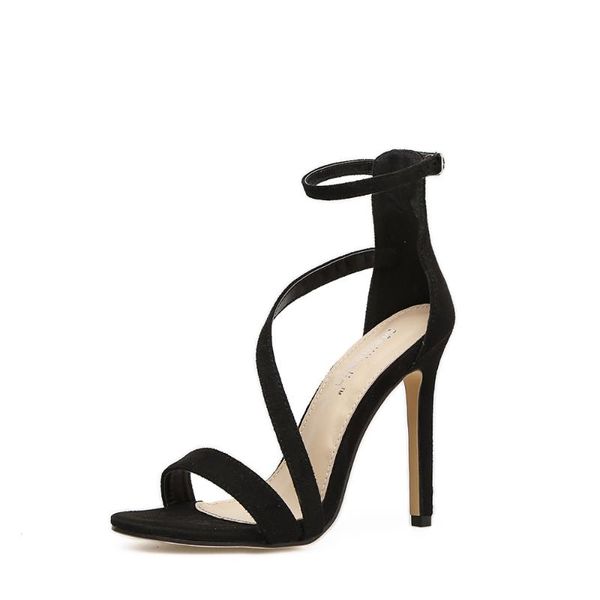 sandals stiletto high heel ankle strap cross-tied shoes women black flock handmade peep toe summer ladies dress party sandalias
sandals stiletto high heel ankle strap cross-tied shoes women black flock handmade peep toe summer ladies dress party sandalias
