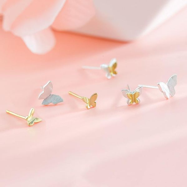 sterling silver pin butterfly temperament simple and cute earrings jewelry, can be wholesale stud, Golden;silver 
sterling silver pin butterfly temperament simple and cute earrings jewelry, can be wholesale stud, Golden;silver