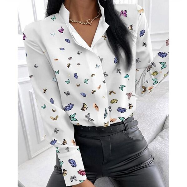 women's blouses & shirts blouse clothing 2021 autumn stand collar long sleeve office lady floral print female casual plus size, White
women's blouses & shirts blouse clothing 2021 autumn stand collar long sleeve office lady floral print female casual plus size, White