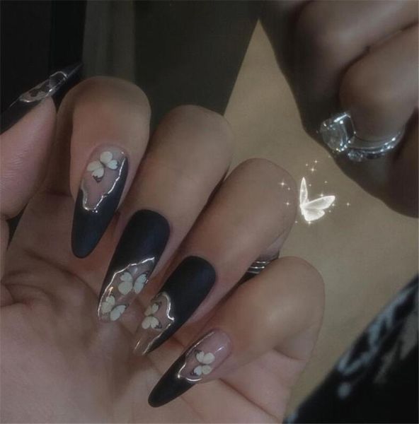 false nails baroque butterfly black fake long coffin waterproof ballet sequins wear nail art fashion detacjable full ti, Red;gold
false nails baroque butterfly black fake long coffin waterproof ballet sequins wear nail art fashion detacjable full ti, Red;gold