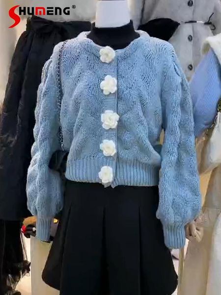 women's knits & tees french style temperament three-dimensional flower sweater 2021 spring loosed single breasted long sleeve knitted f, White
women's knits & tees french style temperament three-dimensional flower sweater 2021 spring loosed single breasted long sleeve knitted f, White