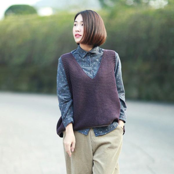 women's vests spring autumn pullover knitted vest waistcoat sweater women vintage casual v neck loose stripe knit sleeveless jacket coa, Black;white
women's vests spring autumn pullover knitted vest waistcoat sweater women vintage casual v neck loose stripe knit sleeveless jacket coa, Black;white