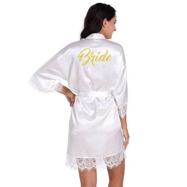 women's back gold bride cardigan lace nightgown bridal robes deep v-neck soft and smooth satin silk bridal wedding nightdress satin bat, White
women's back gold bride cardigan lace nightgown bridal robes deep v-neck soft and smooth satin silk bridal wedding nightdress satin bat, White