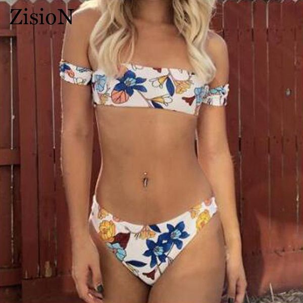 women's swimwear zision 2021 print bikini set women swimsuit female two pieces brazilian bikinis thong bathing suit bow biquini pad, White;black
women's swimwear zision 2021 print bikini set women swimsuit female two pieces brazilian bikinis thong bathing suit bow biquini pad, White;black