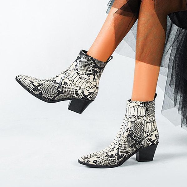 boots 2021 western cowboy women snake pattern pu leather high heels short cowgirl booties chunky heel ankle botas cossacks shoes, Black
boots 2021 western cowboy women snake pattern pu leather high heels short cowgirl booties chunky heel ankle botas cossacks shoes, Black